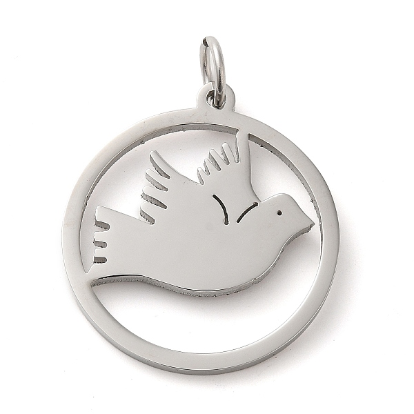 PandaHall 304 Stainless Steel Pendants, with Jump Ring, Flat Round, Stainless Steel Color, Bird, 33x29.5x2mm, Hole: 5.5mm 304 Stainless...
PandaHall 304 Stainless Steel Pendants, with Jump Ring, Flat Round, Stainless Steel Color, Bird, 33x29.5x2mm, Hole: 5.5mm 304 Stainless...