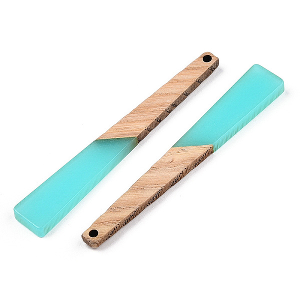 PandaHall Translucent Resin & Walnut Wood Big Pendants, Trapezoid Charm, Dark Turquoise, 69.5x10.5x3.5mm, Hole: 2mm Resin+Wood Trapezoid
PandaHall Translucent Resin & Walnut Wood Big Pendants, Trapezoid Charm, Dark Turquoise, 69.5x10.5x3.5mm, Hole: 2mm Resin+Wood Trapezoid