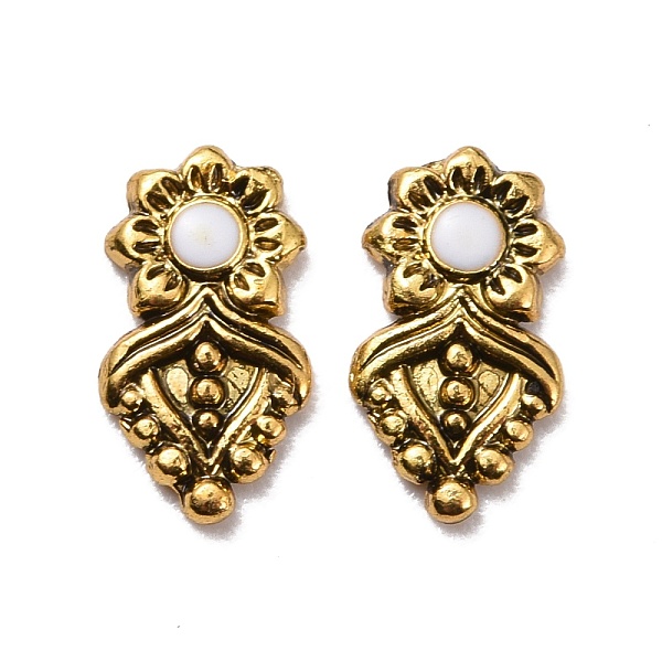 PandaHall Alloy Enamel Cabochons, Nail Art Decoration Accessories, Flower, White, Antique Golden, 8x4x1.5mm Alloy Flower White
PandaHall Alloy Enamel Cabochons, Nail Art Decoration Accessories, Flower, White, Antique Golden, 8x4x1.5mm Alloy Flower White