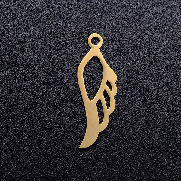 PandaHall 201 Stainless Steel Pendants, Wing, Golden, 21x7x1mm, Hole: 1.5mm 201 Stainless Steel Wing
PandaHall 201 Stainless Steel Pendants, Wing, Golden, 21x7x1mm, Hole: 1.5mm 201 Stainless Steel Wing