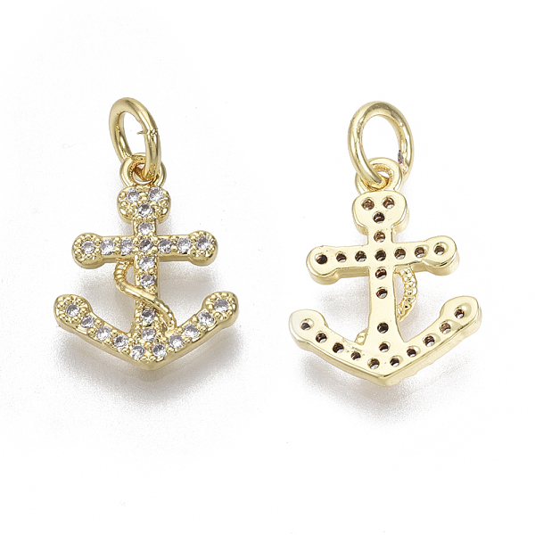 PandaHall Brass Micro Pave Cubic Zirconia Charms, with Jump Ring, Nickel Free, Anchor, Clear, Real 18K Gold Plated, 14x11x2mm, Hole: 3mm...
PandaHall Brass Micro Pave Cubic Zirconia Charms, with Jump Ring, Nickel Free, Anchor, Clear, Real 18K Gold Plated, 14x11x2mm, Hole: 3mm...