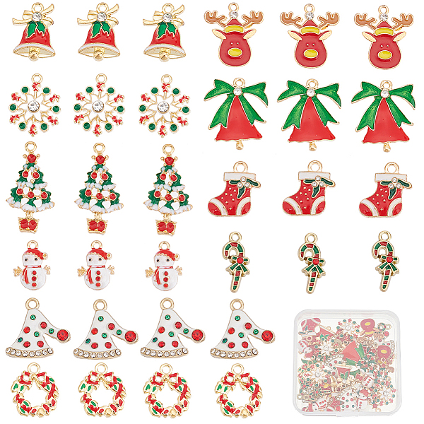 PandaHall SUNNYCLUE 40Pcs 10 Style Alloy Enamel Pendants, Cadmium Free & Lead Free, with Rhinestone, Christmas, Light Gold, Mixed Shape..., Multicolor
PandaHall SUNNYCLUE 40Pcs 10 Style Alloy Enamel Pendants, Cadmium Free & Lead Free, with Rhinestone, Christmas, Light Gold, Mixed Shape..., Multicolor