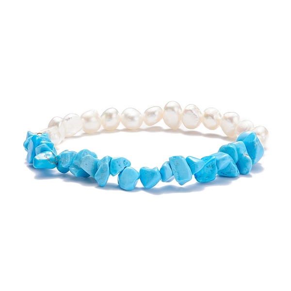 PandaHall Synthetic Howlite Chips & Natural Pearl Stretch Bracelet for Women, Inner Diameter: 1-7/8 inch(4.9cm) Howlite
PandaHall Synthetic Howlite Chips & Natural Pearl Stretch Bracelet for Women, Inner Diameter: 1-7/8 inch(4.9cm) Howlite