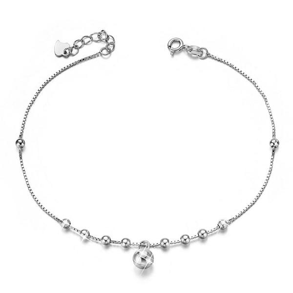 PandaHall SHEGRACE Rhodium Plated 925 Sterling Silver Anklet, with Round Charm, Platinum, 8-1/4 inch(210mm) Sterling Silver
PandaHall SHEGRACE Rhodium Plated 925 Sterling Silver Anklet, with Round Charm, Platinum, 8-1/4 inch(210mm) Sterling Silver