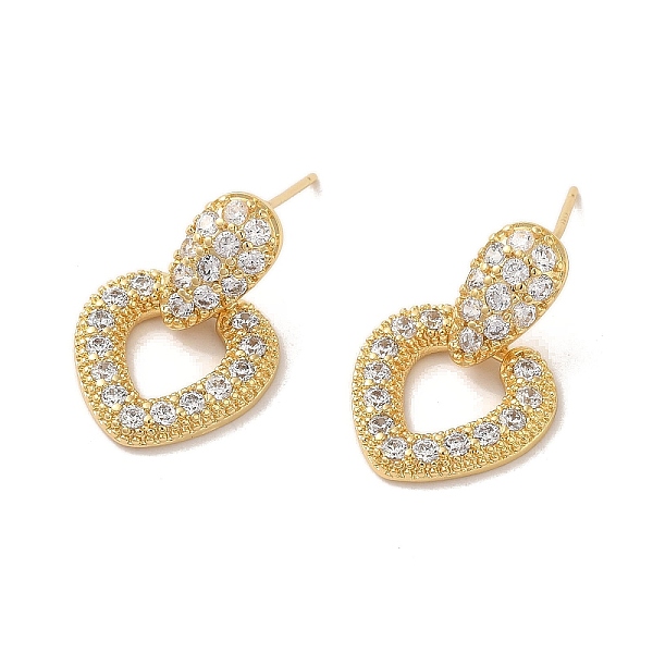 PandaHall Brass Micro Pave Cubic Zirconia Earrings for Women, Heart, Real 18K Gold Plated, 21.5x14.5mm Cubic Zirconia Heart Clear
PandaHall Brass Micro Pave Cubic Zirconia Earrings for Women, Heart, Real 18K Gold Plated, 21.5x14.5mm Cubic Zirconia Heart Clear