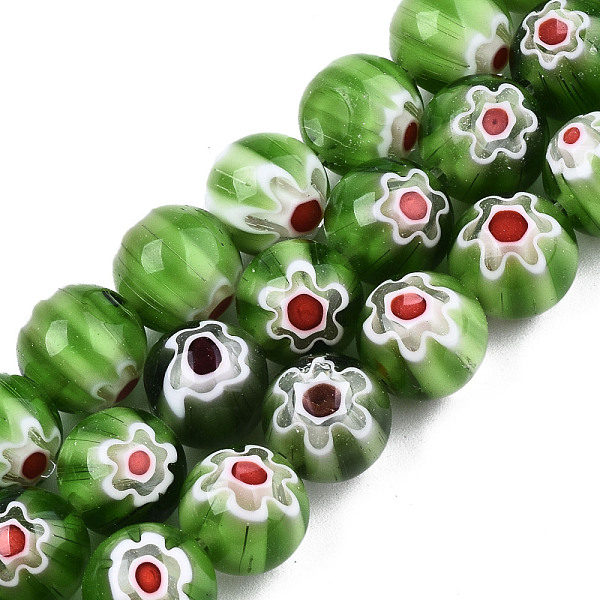 PandaHall Handmade Millefiori Glass Beads Strands, Round with Flower Pattern, Lime Green, 10mm, Hole: 1.2mm, about 36~38pcs/strand, 13.78...
PandaHall Handmade Millefiori Glass Beads Strands, Round with Flower Pattern, Lime Green, 10mm, Hole: 1.2mm, about 36~38pcs/strand, 13.78...