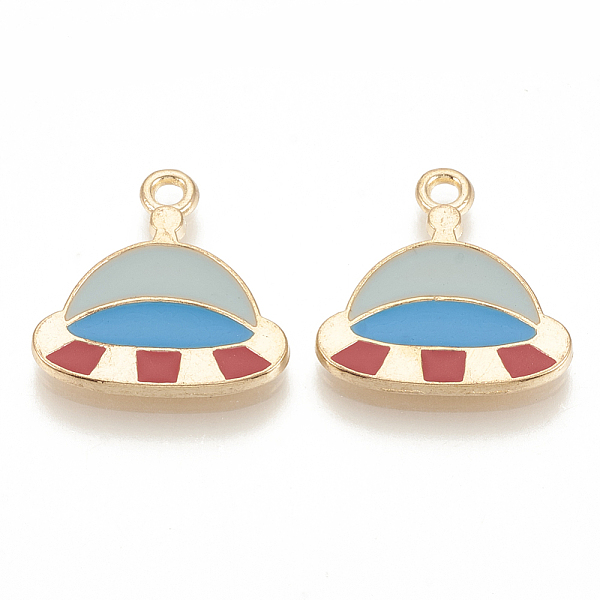 PandaHall Alloy Enamel Pendants, Cadmium Free & Lead Free, Flying Saucer, Light Gold, Colorful, 20x19.5x2mm, Hole: 2mm Alloy+Enamel Others
PandaHall Alloy Enamel Pendants, Cadmium Free & Lead Free, Flying Saucer, Light Gold, Colorful, 20x19.5x2mm, Hole: 2mm Alloy+Enamel Others