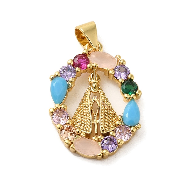 PandaHall Rack Plating Brass Micro Pave Colorful Cubic Zirconia Pendants, Long-Lasting Plated, Cadmium Free & Lead Free, Oval with Pontiff...
PandaHall Rack Plating Brass Micro Pave Colorful Cubic Zirconia Pendants, Long-Lasting Plated, Cadmium Free & Lead Free, Oval with Pontiff...