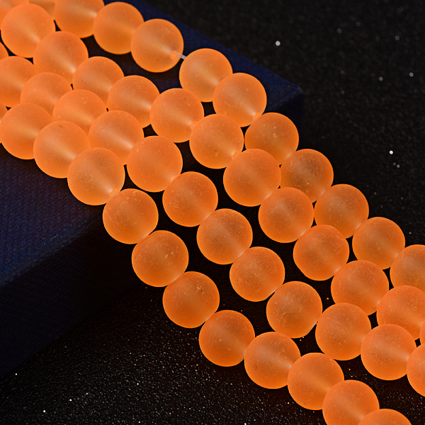 PandaHall Transparent Glass Bead Strands, Frosted, Round, Dark Orange, 8mm, Hole: 1~1.6mm, about 99pcs/strand, 31.4 inch Glass Round Orange
PandaHall Transparent Glass Bead Strands, Frosted, Round, Dark Orange, 8mm, Hole: 1~1.6mm, about 99pcs/strand, 31.4 inch Glass Round Orange