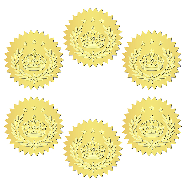 PandaHall 12 Sheets Self Adhesive Gold Foil Embossed Stickers, Round Dot Medal Decorative Decals for Envelope Card Seal, Crown, Size: about...
PandaHall 12 Sheets Self Adhesive Gold Foil Embossed Stickers, Round Dot Medal Decorative Decals for Envelope Card Seal, Crown, Size: about...