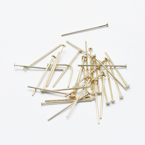 PandaHall Brass Flat Head Pins, Long-Lasting Plated, Nickel Free, Real 18K Gold Plated, 45x0.7mm, Head: 2mm, 110pcs/bag Brass
PandaHall Brass Flat Head Pins, Long-Lasting Plated, Nickel Free, Real 18K Gold Plated, 45x0.7mm, Head: 2mm, 110pcs/bag Brass