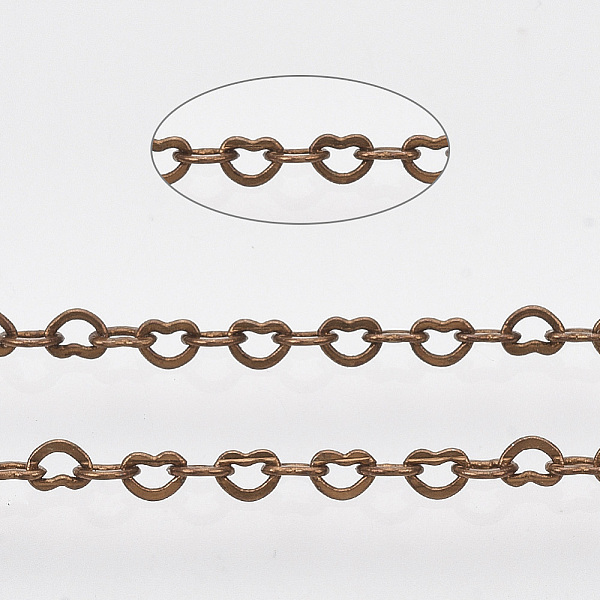 PandaHall Brass Heart Link Chains, Soldered, with Spool, Red Copper, 1.8x2.4x0.4mm, about 9.84 Feet(3m)/Roll Brass
PandaHall Brass Heart Link Chains, Soldered, with Spool, Red Copper, 1.8x2.4x0.4mm, about 9.84 Feet(3m)/Roll Brass
