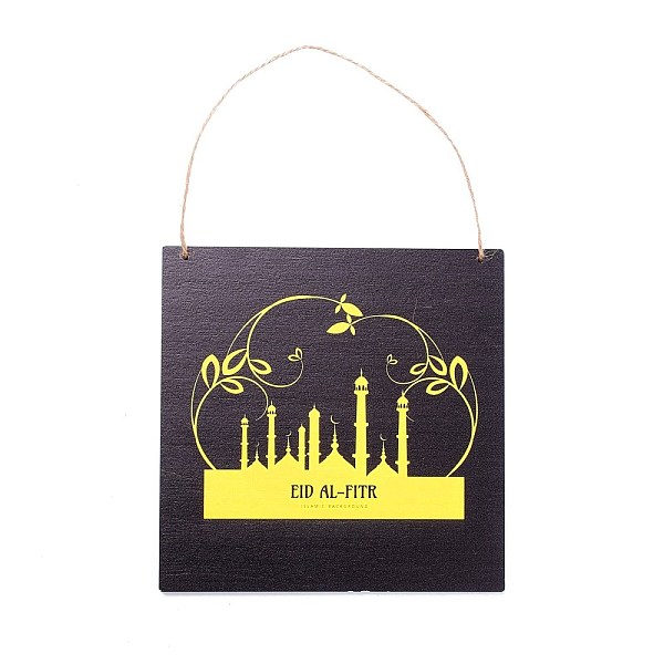 PandaHall Eid Theme Density Board Wooden Wall Ornament Doorplate Pendants, Square with Jute Twine, for Home Garden Hanging Decoration...
PandaHall Eid Theme Density Board Wooden Wall Ornament Doorplate Pendants, Square with Jute Twine, for Home Garden Hanging Decoration...