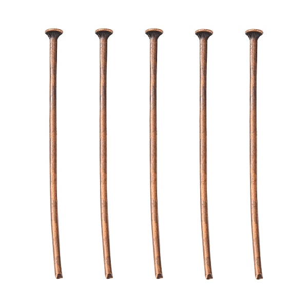 PandaHall Iron Flat Head Pins, Cadmium Free & Nickel Free & Lead Free, Red Copper, 30x0.75~0.8mm, 20 Gauge, about 336pcs/50g, Head: 2mm Iron
PandaHall Iron Flat Head Pins, Cadmium Free & Nickel Free & Lead Free, Red Copper, 30x0.75~0.8mm, 20 Gauge, about 336pcs/50g, Head: 2mm Iron
