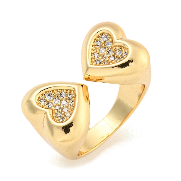 PandaHall Brass Micro Pave Clear Cubic Zirconia Heart Open Cuff Rings for Women, Real 16K Gold Plated, Inner Diameter: 17mm Brass+Cubic...
PandaHall Brass Micro Pave Clear Cubic Zirconia Heart Open Cuff Rings for Women, Real 16K Gold Plated, Inner Diameter: 17mm Brass+Cubic...