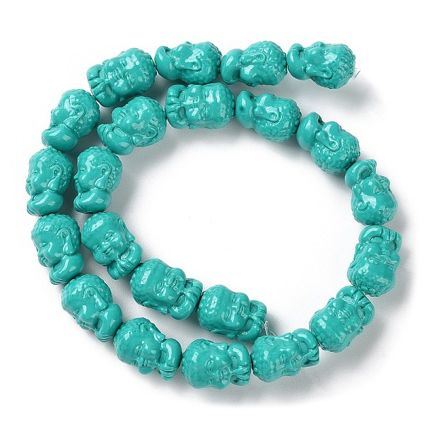 PandaHall Carved Synthetic Coral Beads, Dyed, Buddha, Dark Cyan, 15.5~16x10.5~11x10.5~11mm, Hole: 1.2mm, about 22pcs/strand, 13.54''(34.4cm)...
PandaHall Carved Synthetic Coral Beads, Dyed, Buddha, Dark Cyan, 15.5~16x10.5~11x10.5~11mm, Hole: 1.2mm, about 22pcs/strand, 13.54''(34.4cm)...