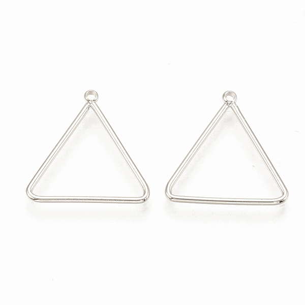 PandaHall Brass Pendants, Triangle, Nickel Free, Real Platinum Plated, 18x16x1mm, Hole: 0.5mm Brass Triangle
PandaHall Brass Pendants, Triangle, Nickel Free, Real Platinum Plated, 18x16x1mm, Hole: 0.5mm Brass Triangle