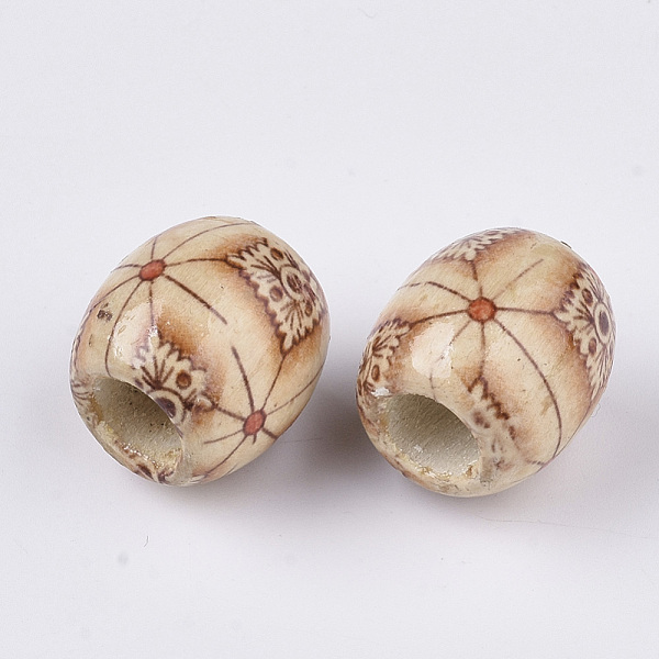 PandaHall Printed Natural Wood Large Hole Beads, Barrel, Lead Free, Bisque, 16x14.5~16.5mm, Hole: 7.5mm Wood Barrel Orange
PandaHall Printed Natural Wood Large Hole Beads, Barrel, Lead Free, Bisque, 16x14.5~16.5mm, Hole: 7.5mm Wood Barrel Orange