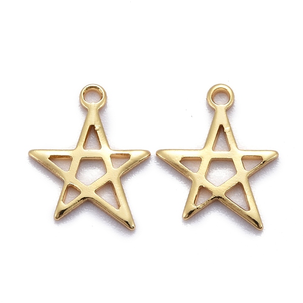 PandaHall Brass Pendants, Long-Lasting Plated, Star, Real 18K Gold Plated, 13x11x1mm, Hole: 1.2mm Brass Star
PandaHall Brass Pendants, Long-Lasting Plated, Star, Real 18K Gold Plated, 13x11x1mm, Hole: 1.2mm Brass Star