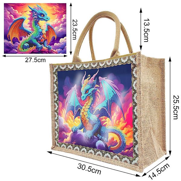 PandaHall Diamond Painting DIY Hand Bag Kits, Gunny Bag, Dinosaur, 305x255x145mm Cloth Dinosaur
PandaHall Diamond Painting DIY Hand Bag Kits, Gunny Bag, Dinosaur, 305x255x145mm Cloth Dinosaur
