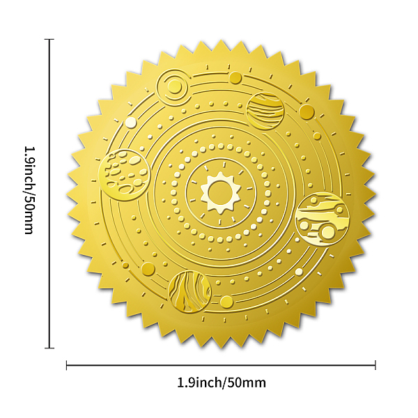 PandaHall BENECREAT 100pcs Planet Gold Foil Certificate Seals, 5cm Universe Sun Star Self Adhesive Embossed Stickers Decoration Labels for...
PandaHall BENECREAT 100pcs Planet Gold Foil Certificate Seals, 5cm Universe Sun Star Self Adhesive Embossed Stickers Decoration Labels for...