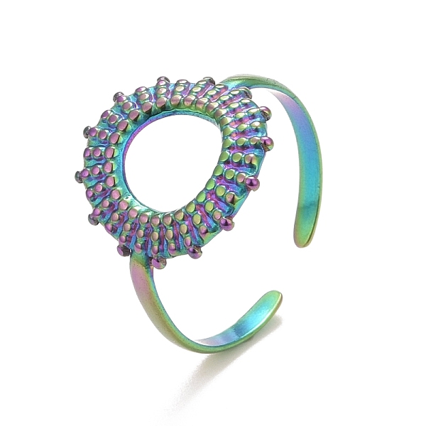 PandaHall Ion Plating(IP) Rainbow Color 304 Stainless Steel Donut Open Cuff Ring for Women, US Size 7 3/4(17.9mm) 304 Stainless Steel
PandaHall Ion Plating(IP) Rainbow Color 304 Stainless Steel Donut Open Cuff Ring for Women, US Size 7 3/4(17.9mm) 304 Stainless Steel