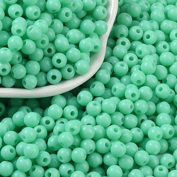 PandaHall Opaque Acrylic Beads, Round, Medium Aquamarine, 5x4mm, Hole: 1.6mm, about 12500pcs/500g Acrylic Round
PandaHall Opaque Acrylic Beads, Round, Medium Aquamarine, 5x4mm, Hole: 1.6mm, about 12500pcs/500g Acrylic Round