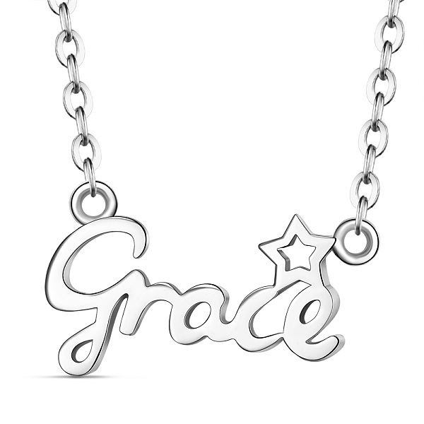 PandaHall SHEGRACE Rhodium Plated 925 Sterling Silver Pendant Necklaces, with Cable Chains, Word Grace, Platinum, 15 inch(38cm) Sterling...
PandaHall SHEGRACE Rhodium Plated 925 Sterling Silver Pendant Necklaces, with Cable Chains, Word Grace, Platinum, 15 inch(38cm) Sterling...