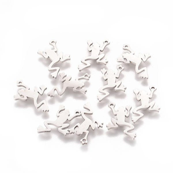 PandaHall 201 Stainless Steel Pendants, Frog, Stainless Steel Color, 13x10x1mm, Hole: 1mm 201 Stainless Steel Frog
PandaHall 201 Stainless Steel Pendants, Frog, Stainless Steel Color, 13x10x1mm, Hole: 1mm 201 Stainless Steel Frog