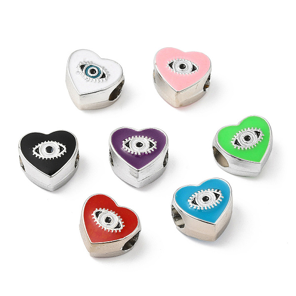 PandaHall CCB Plastic European Beads, Large Hole Beads, Heart with Evil Eyes, Mixed Color, 11x11.5x8mm, Hole: 5mm Plastic Heart Multicolor
PandaHall CCB Plastic European Beads, Large Hole Beads, Heart with Evil Eyes, Mixed Color, 11x11.5x8mm, Hole: 5mm Plastic Heart Multicolor