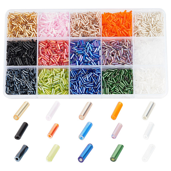 PandaHall HOBBIESAY 168.75G 15 Style Glass Bugle Beads, Round & Twist Bugle, Transparent & Opaque & Silver Lined & Rainbow Plated, Mixed..., Multicolor
PandaHall HOBBIESAY 168.75G 15 Style Glass Bugle Beads, Round & Twist Bugle, Transparent & Opaque & Silver Lined & Rainbow Plated, Mixed..., Multicolor