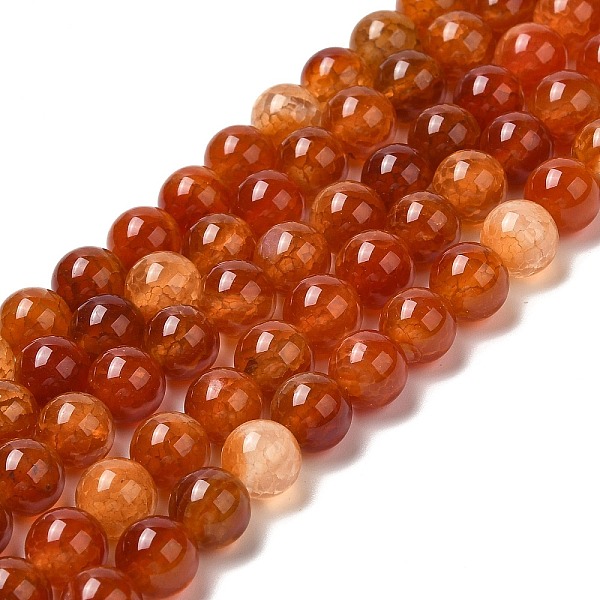 PandaHall Natural Crackle Agate Bead Strands, Round, Grade A, Dyed & Heated, Orange, 8mm, Hole: 1mm, about 47pcs/strand, 15 inch Crackle...
PandaHall Natural Crackle Agate Bead Strands, Round, Grade A, Dyed & Heated, Orange, 8mm, Hole: 1mm, about 47pcs/strand, 15 inch Crackle...