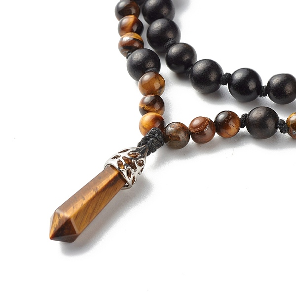 PandaHall Pointed Natural Tiger Eye Pendant Necklace for Girl Women, Round Natural Tiger Eye & Wood Beaded Necklace, 34.02 inch(86.4cm)...
PandaHall Pointed Natural Tiger Eye Pendant Necklace for Girl Women, Round Natural Tiger Eye & Wood Beaded Necklace, 34.02 inch(86.4cm)...
