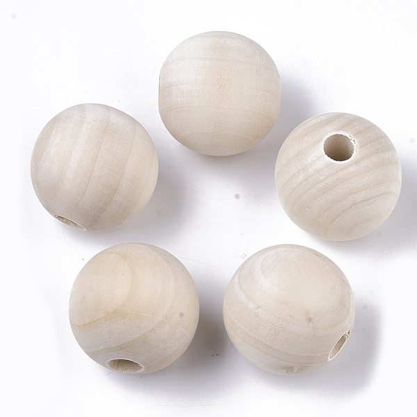 PandaHall Unfinished Natural Wood Beads, Round, Floral White, 29~30x26~26.5mm, Hole: 9~10mm Schima Wood Round
PandaHall Unfinished Natural Wood Beads, Round, Floral White, 29~30x26~26.5mm, Hole: 9~10mm Schima Wood Round