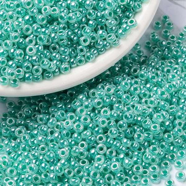 PandaHall MIYUKI Round Rocailles Beads, Japanese Seed Beads, (RR536) Aqua Green Ceylon, 8/0, 3mm, Hole: 1mm, about 422~455pcs/bottle..., Cyan
PandaHall MIYUKI Round Rocailles Beads, Japanese Seed Beads, (RR536) Aqua Green Ceylon, 8/0, 3mm, Hole: 1mm, about 422~455pcs/bottle..., Cyan