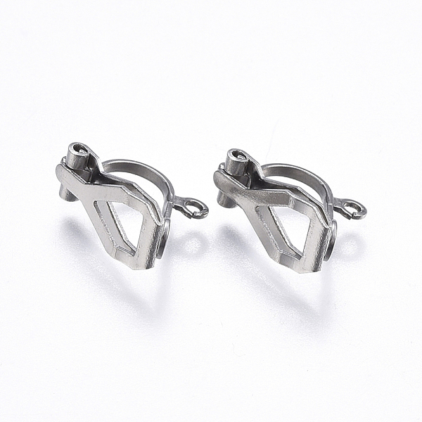 PandaHall 304 Stainless Steel Clip-on Earring Findings, Stainless Steel Color, 12.5x6x8mm, Hole: 1.2mm 304 Stainless Steel
PandaHall 304 Stainless Steel Clip-on Earring Findings, Stainless Steel Color, 12.5x6x8mm, Hole: 1.2mm 304 Stainless Steel