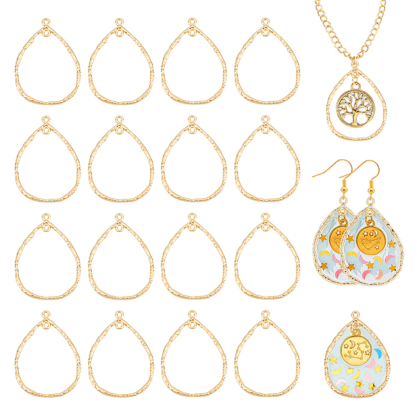 PandaHall CHGCRAFT 20Pcs Alloy 2-Loop Connector Charms, Teardrop, Light Gold, 42x30x1.5mm, Hole: 1.6mm Alloy Teardrop
PandaHall CHGCRAFT 20Pcs Alloy 2-Loop Connector Charms, Teardrop, Light Gold, 42x30x1.5mm, Hole: 1.6mm Alloy Teardrop