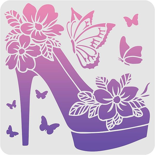 PandaHall FINGERINSPIRE Flower High Heel Shoe Template Stencil, 30x30cm Butterfly Reusable Stencils for Painting Wall, Art DIY at Home for..., White
PandaHall FINGERINSPIRE Flower High Heel Shoe Template Stencil, 30x30cm Butterfly Reusable Stencils for Painting Wall, Art DIY at Home for..., White