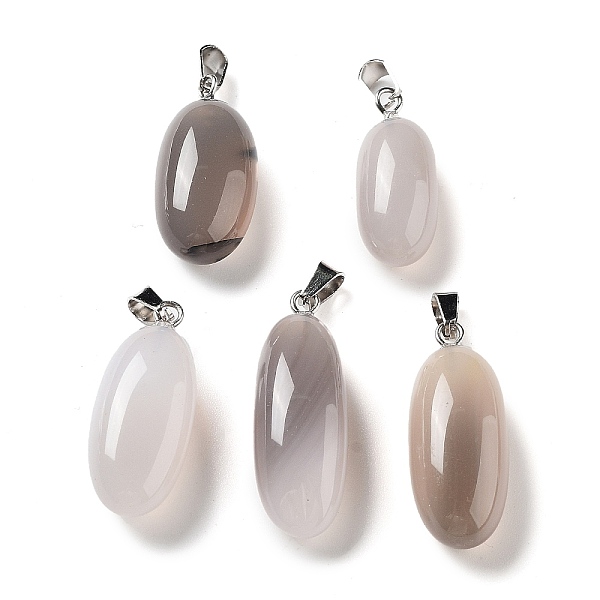 PandaHall Natural Agate Dyed Pendants, Oval Charms with Stainless Steel Color Plated Stainless Steel Snap on Bails, Gray...
PandaHall Natural Agate Dyed Pendants, Oval Charms with Stainless Steel Color Plated Stainless Steel Snap on Bails, Gray...