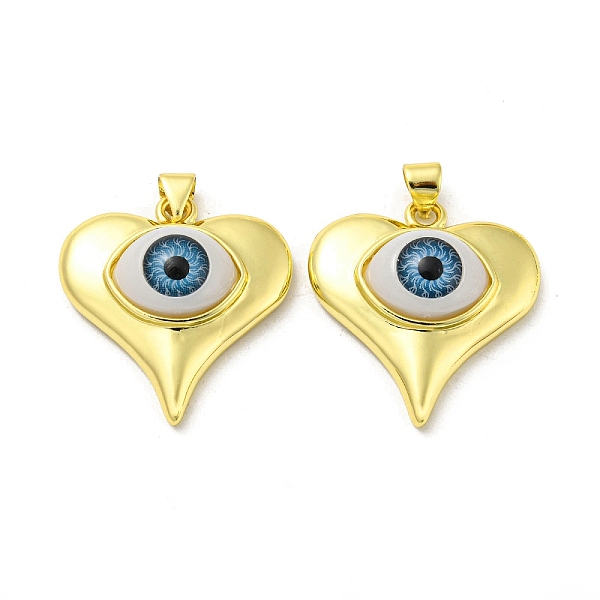 PandaHall Real 18K Gold Plated Brass Pendants, with Acrylic, Heart with Evil Eye Charms, Sky Blue, 26.5x25x8mm, Hole: 5x3.5mm Brass+Acrylic...
PandaHall Real 18K Gold Plated Brass Pendants, with Acrylic, Heart with Evil Eye Charms, Sky Blue, 26.5x25x8mm, Hole: 5x3.5mm Brass+Acrylic...