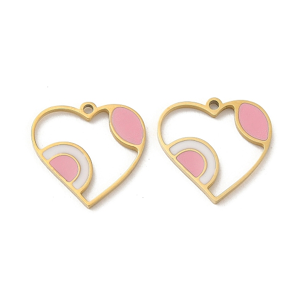 PandaHall Ion Plating(IP) 316L Surgical Stainless Steel Pendants, with Enamel, Real 18K Gold Plated, Heart Charm, Pink, 15x16x1.5mm, Hole...
PandaHall Ion Plating(IP) 316L Surgical Stainless Steel Pendants, with Enamel, Real 18K Gold Plated, Heart Charm, Pink, 15x16x1.5mm, Hole...