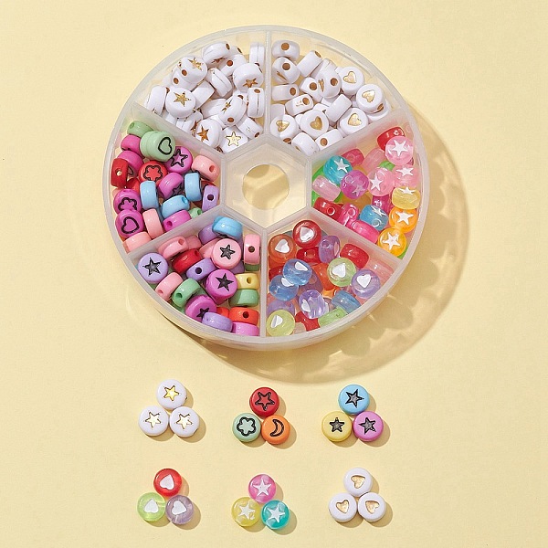 PandaHall 210Pcs 6 Style Opaque & Transparent & Plating Acrylic Beads, with Enamel, Flat Round with Mixed Pattern, Mixed Color..., Multicolor
PandaHall 210Pcs 6 Style Opaque & Transparent & Plating Acrylic Beads, with Enamel, Flat Round with Mixed Pattern, Mixed Color..., Multicolor