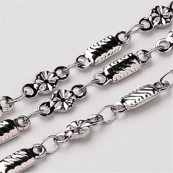 PandaHall 304 Stainless Steel Link Chains, Decorative Chains, Soldered, with Rectangle & Flat Round Connector, Stainless Steel Color...
PandaHall 304 Stainless Steel Link Chains, Decorative Chains, Soldered, with Rectangle & Flat Round Connector, Stainless Steel Color...