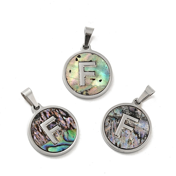 PandaHall 304 Stainless Steel with Paua Shell Pendants, Stainless Steel Color, Flat Round with Letter Charm, Letter.F, 18x16x1.5mm, Hole...
PandaHall 304 Stainless Steel with Paua Shell Pendants, Stainless Steel Color, Flat Round with Letter Charm, Letter.F, 18x16x1.5mm, Hole...