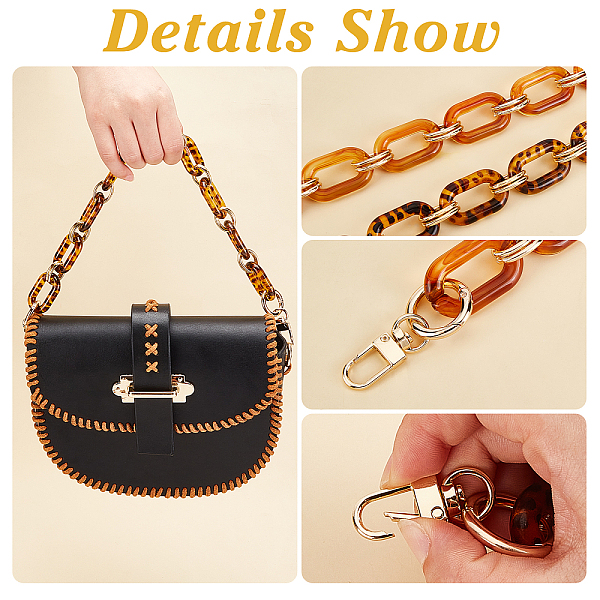 PandaHall WADORN 2Pcs 2 Colors Acrylic Bag Straps, with Zinc & Aluminum Findings, Purse Making Supplies, Mixed Color, 45cm Acrylic..., Multicolor
PandaHall WADORN 2Pcs 2 Colors Acrylic Bag Straps, with Zinc & Aluminum Findings, Purse Making Supplies, Mixed Color, 45cm Acrylic..., Multicolor