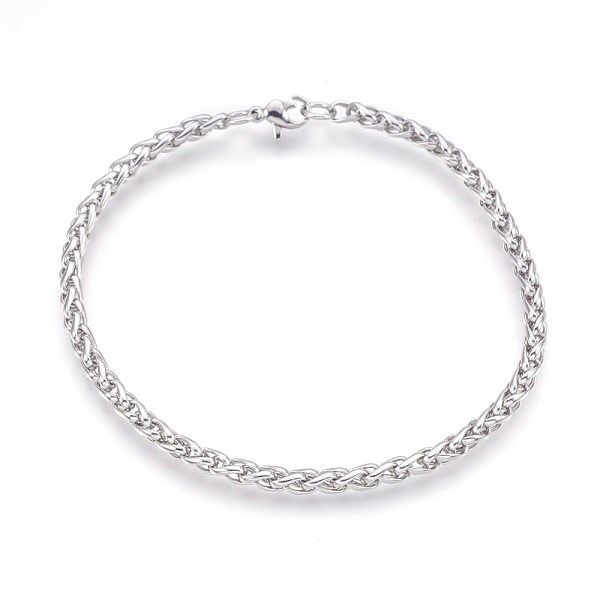 PandaHall 304 Stainless Steel Wheat Chain Bracelets, with Lobster Claw Clasps, Stainless Steel Color, 8-5/8 inch(22cm), 4mm 304 Stainless...
PandaHall 304 Stainless Steel Wheat Chain Bracelets, with Lobster Claw Clasps, Stainless Steel Color, 8-5/8 inch(22cm), 4mm 304 Stainless...