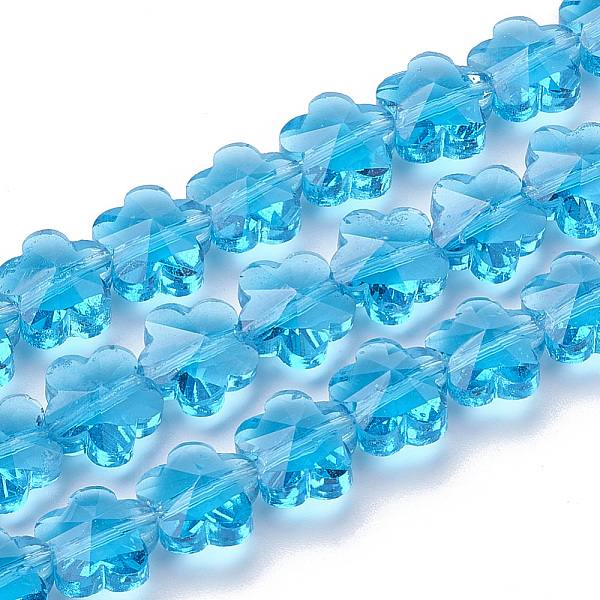 PandaHall Transparent Glass Beads, Faceted, Plum Blossom, Deep Sky Blue, 10x10x7mm, Hole: 1mm Glass Flower
PandaHall Transparent Glass Beads, Faceted, Plum Blossom, Deep Sky Blue, 10x10x7mm, Hole: 1mm Glass Flower