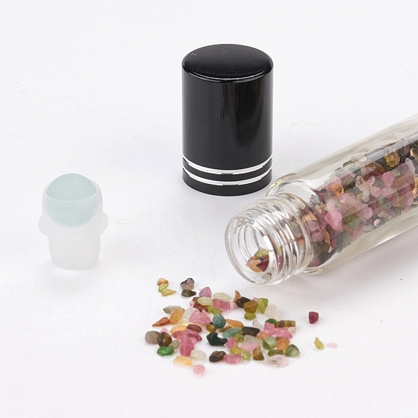 PandaHall Glass Roller Ball Bottles, Essential Oil Refillable Bottle, with Tourmaline Chip Beads, for Personal Care, 85x20mm, Beads...
PandaHall Glass Roller Ball Bottles, Essential Oil Refillable Bottle, with Tourmaline Chip Beads, for Personal Care, 85x20mm, Beads...