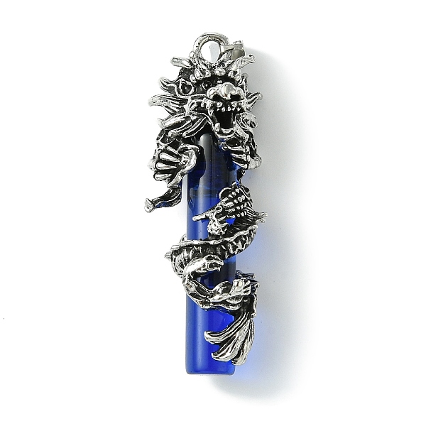 PandaHall Tibetan Style Alloy & Glass Big Pendants, Cadmium Free & Lead Free, Dragon & Column, Antique Silver, Blue, 54x19x20mm, Hole: 5x8mm...
PandaHall Tibetan Style Alloy & Glass Big Pendants, Cadmium Free & Lead Free, Dragon & Column, Antique Silver, Blue, 54x19x20mm, Hole: 5x8mm...