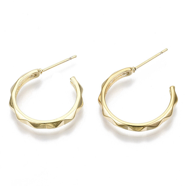 PandaHall Brass Half Hoop Earrings, Stud Earring, with Stainless Steel Pins, Nickel Free, Ring, Real 18K Gold Plated, 24x21.5mm, Pin: 0.7mm...
PandaHall Brass Half Hoop Earrings, Stud Earring, with Stainless Steel Pins, Nickel Free, Ring, Real 18K Gold Plated, 24x21.5mm, Pin: 0.7mm...